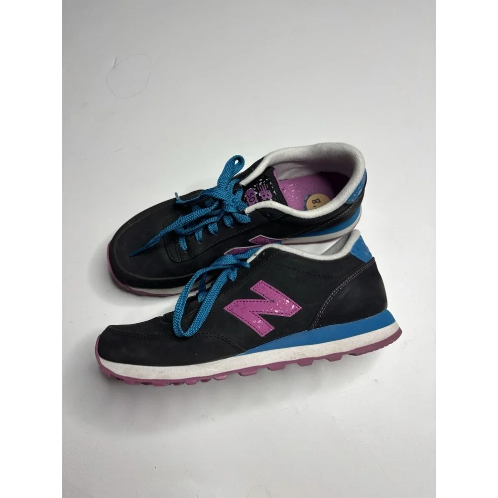 New Balance 501 Womens Black Purple Blue Sneakers  Size 8.5